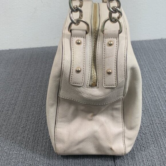Kate Spade Chain Strap Satchel Shoulder Bag Purse Cream Leather PXRU2671-S363 - Picture 6 of 17